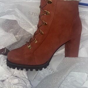 Stuart Weitzman Tan Heeled Boots